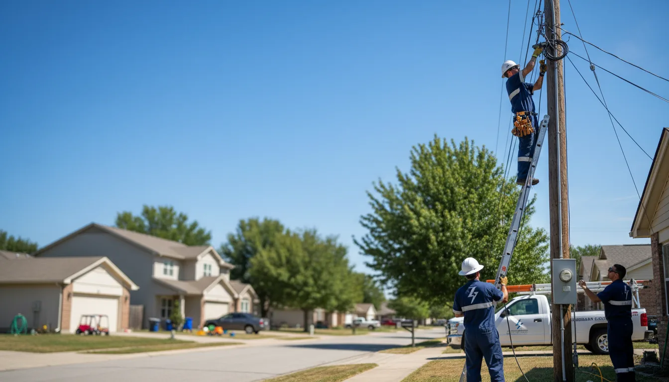 Residential electrician providing installation services in Wharton, OH